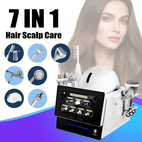 Desktop 7 In 1 Scalp Massage Hair Loss Treatment Growth Hair Regrowth Cap Massager And Scalp Care Treatment Nourish Hair Growth Beauty Machine