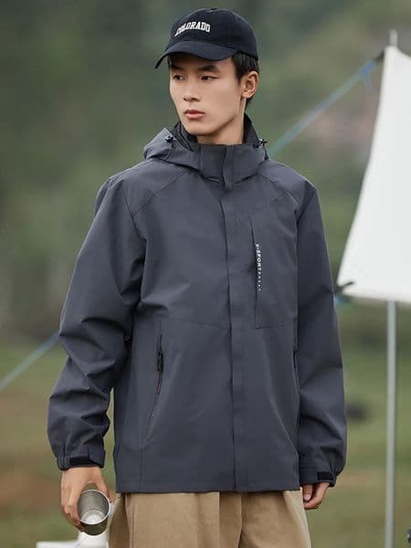 Spring Autumn Casual Jacket MenWomen Outdoor Waterproof and Windproof Hooded Windbreaker Coats 250922BJ