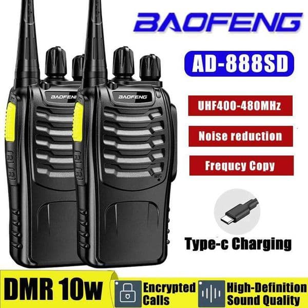 Baofeng AD888SD DMR Walkie Talkie AI Noise Reduction Updated Encrypted Calls FM Wireless Frequency Copy TypeC Charg 1050KMXJ250928