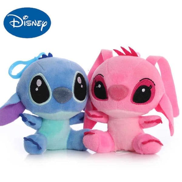 Disney 12cm Lilo Stitch Couple Style Kawaii Stitch Plush Toy Keychain Pendant Doll Anime Stuffed Plush Girl Toys Kids Xmas Gift H250928