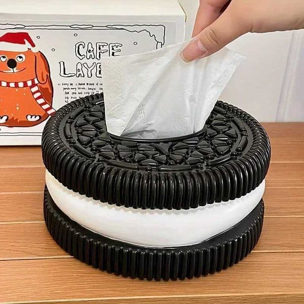 1 Creative Black and White Tissue Box Holder Highend Tissue Box for Home Living Room Bedroom Desktop X251011