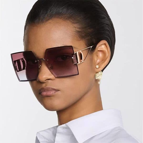 Designer For Women Men Diamond Edge-cut Frameless Polarize Sunglasses Luxury Goggle Pilot PC Frame Oversized UV400 Eyewear SP810