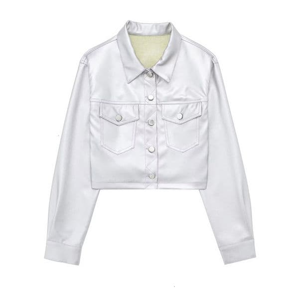 Womens Jackets High quality fashionable womens clothing European and American style loose fitting metal jacket 230812