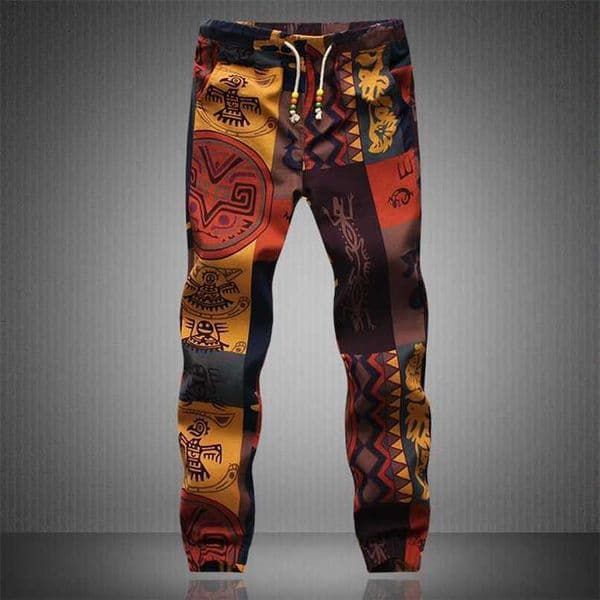 Fashion Summer Spring Autumn Men Floral Print Joggers Male Casual Summer Pants Mens Sweatpants Linen Pants Men Trouser 211110