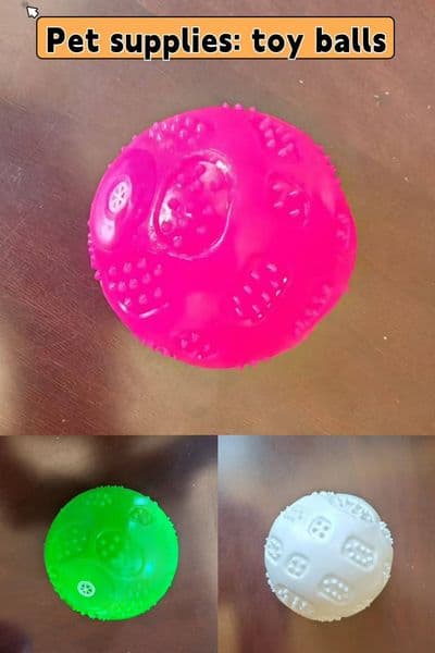 Wholesale pet chew resistant toy ball, chew teeth rebound elastic ball, outdoor sound emitting interactive toy ball IQTE 5K#20-235