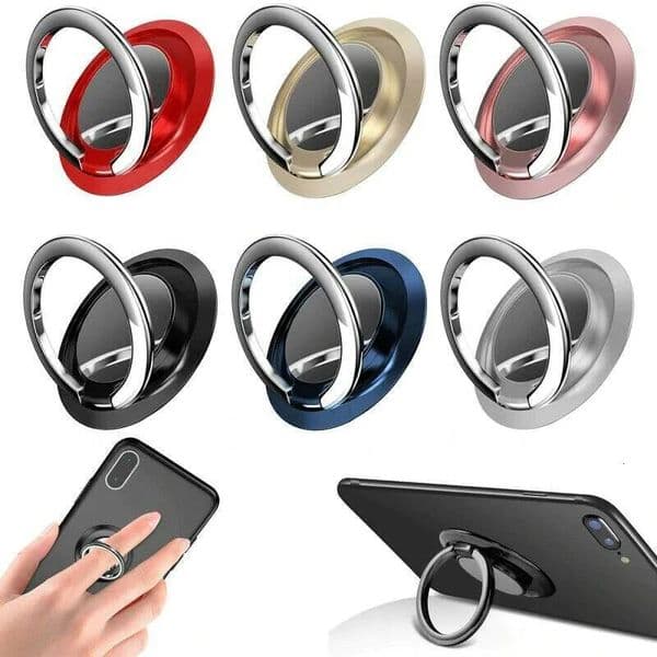 Finger Ring Holder Stand Grip 360 Rotating For Mobile Car Magnetic Mount Phone Back Sticker Pad Unniversal Bracket