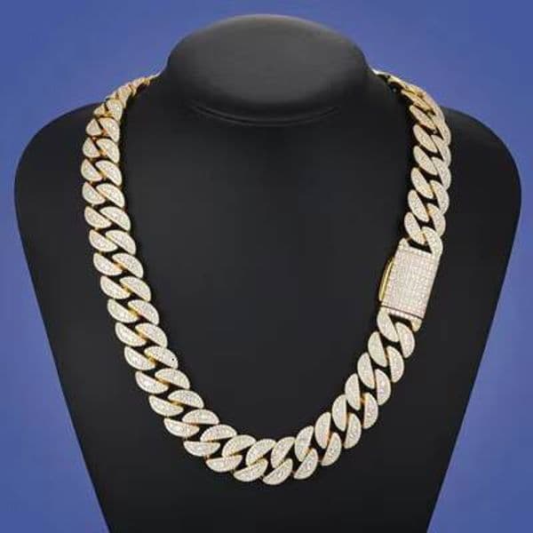 925 Sterling Silver 12mm22mm Cuban Link Chain for Men Punk Rapper Hip Hop Style Iced Bling Necklace Jewelry Gift