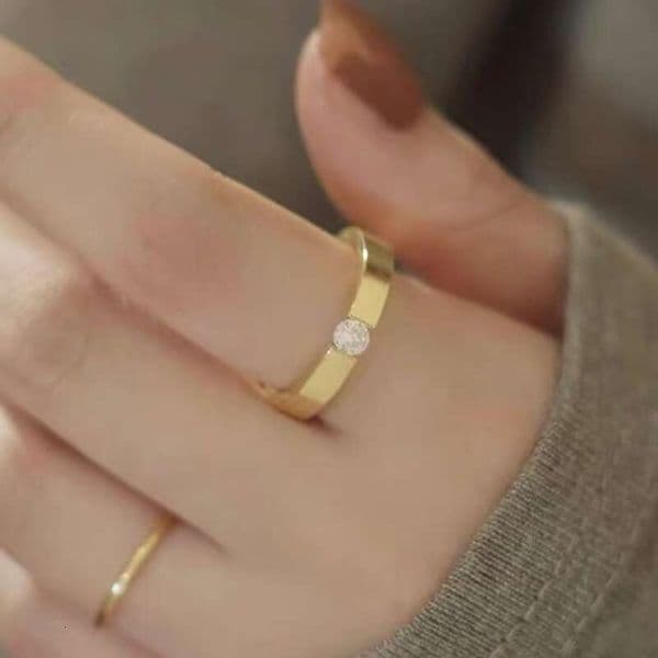 Rings Designer Luxury Ring jewelry for women Titanium Steel plated with 18K gold Single Zircon inlay Tail Index Finger Exquisite High-end Festival Holiday gifts