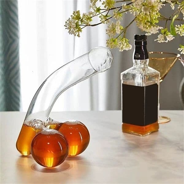 Party Alcohol Mens Birthday Gift Whiskey Wine Bottle Glass Wine Bottle Unique and Interesting High Borosilicate Glass 241022 wwbj