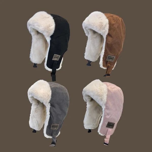 Hat Men Women Winter Padded Thickened Warm Electric Car Outdoor Cycling Ear Protection Windproof Cold Russian Cap 250928
