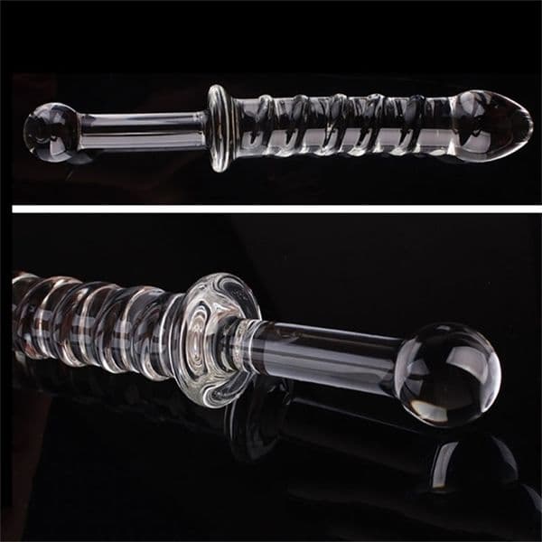 CandiWay Glass Anal plug crystal butt plugs handle Penis Nightlife clear Anus Dildo masturbation Adult Gay Sex Toys for Women Y201118bj