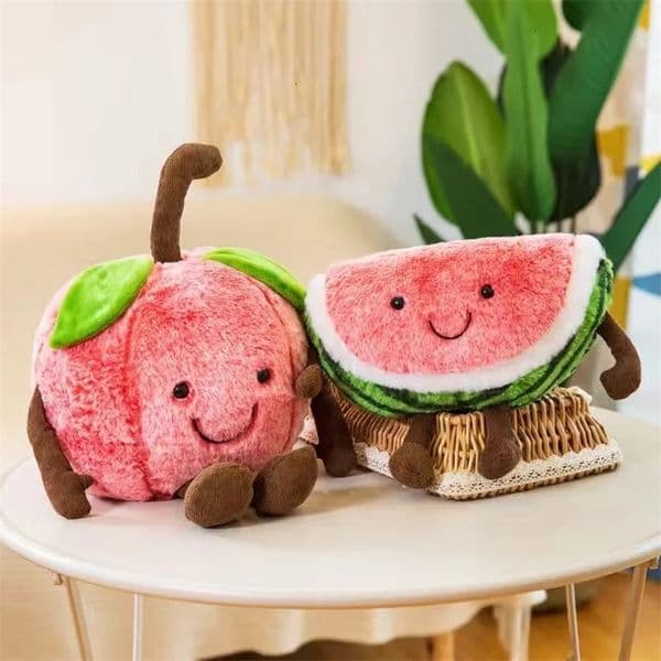 Creative fruit plush toy watermelon doll Cherry Doll Apple Doll Claw Machine Doll Activity Gift 250224