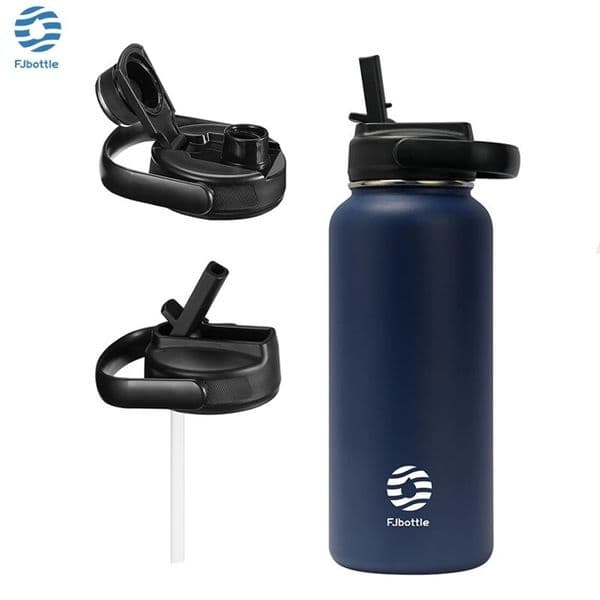 FEIJIAN Thermos Bottle with Straw Sport Stainless Steel Vacuum Flask Insulated Water Bottle with Handle Lid 950/1200ml 250320