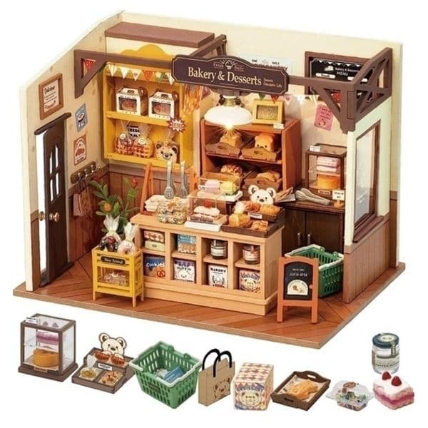 Robotime Rolife Beckas baking house 3D puzzle DIY mini dollhouse kit childrens amazing gift DG161 250110CJ