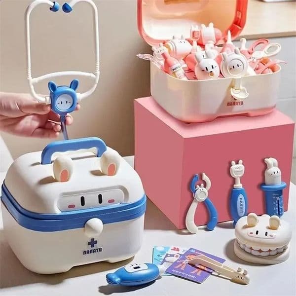 Childrens Stethoscope Simulation Game Set Dentist Box Doctors Girls Nurses Toolkit Kids Doctor Set Games Toys Gifts 250520