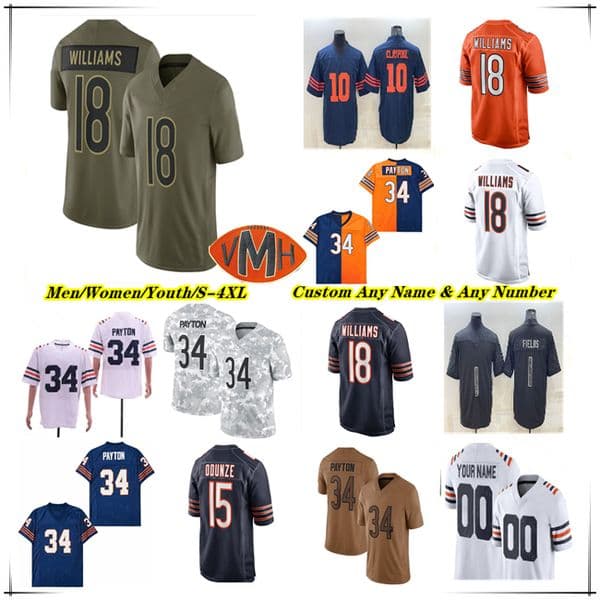 American Football Jersey Caleb Williams Rome Odunze DJ Moore D'Andre Swift Cole Kmet Luther Burden III Colston Loveland Nahshon Wright Tremaine Edmunds Zaccheaus 4X