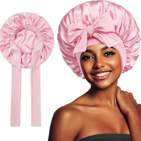 1 PC Bonnets Silk Satin Hat Hair Night Satin Bonnet Satin Hat To Sleep Bonnets for Women Cap Beanie Curly Braid Hair 250625