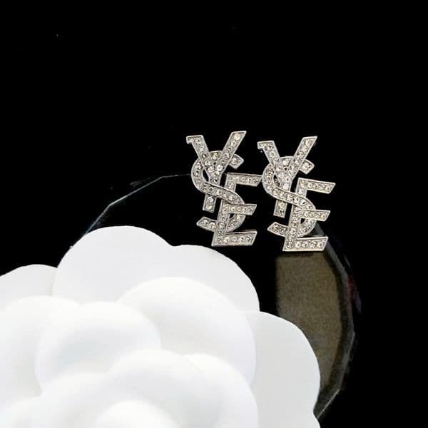 New Exquisite Shiny Zircon Earrings Designer Jewelry Geometric Crystal Stud Earrings Women Fashion Jewelry Gift