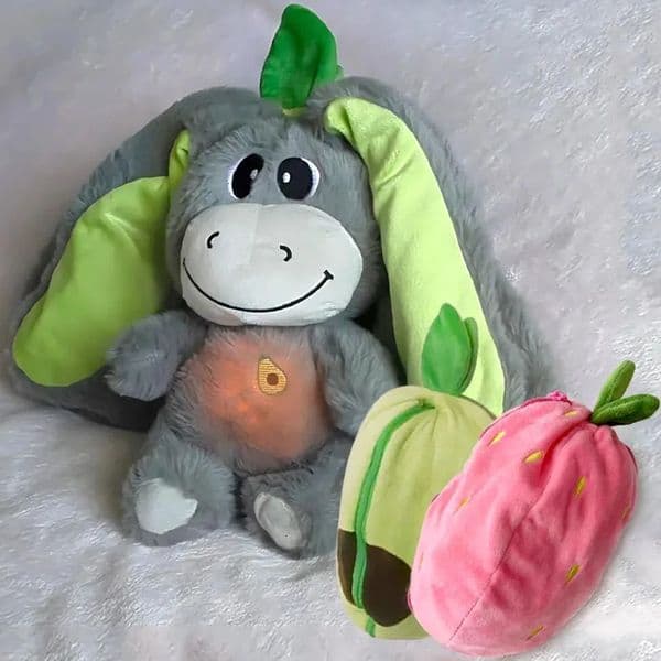 Baby Strawberry Donkey Plush Toy Stuffed Creative Into Fruit Transform Breathing Donkey Sleeping Doll 30cm for Kid Birthday Gift 250922BJ