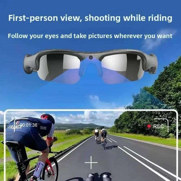 Brand new cycling outdoor sports camera glasses wireless WIFI sunglasses with smart photo and video recording