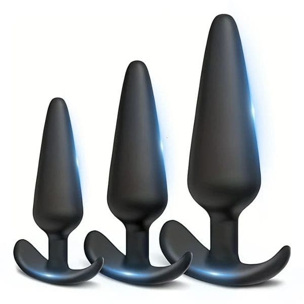Silicone Anal Plug Training Set Sex Toys Suitable for Beginner Women Male Hip Plug Male Masturbation Device Three Neutral Sex Toys 240522bj