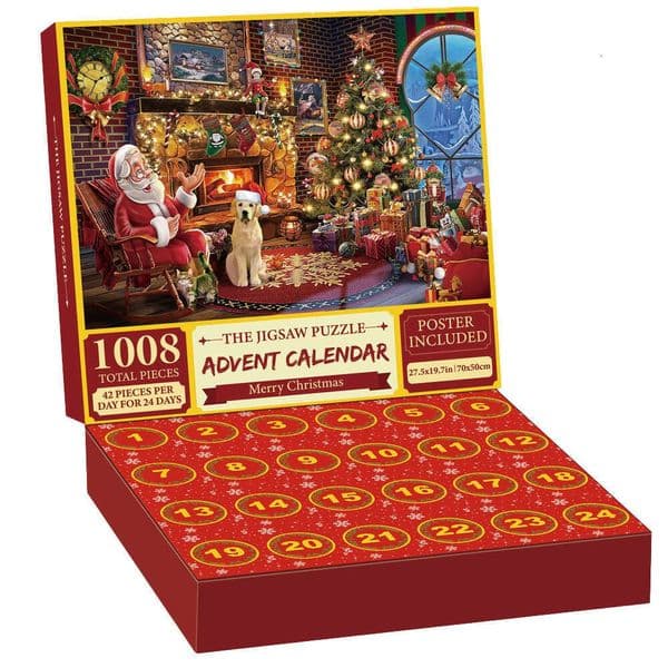 1008 Pieces Jigsaw Puzzle Merry Christmas Advent Calendar Merry Christmas Jigsaw Puzzles New Year Gift