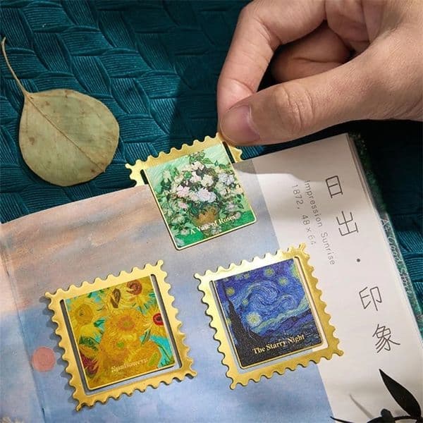 Metal Sunflower Oil Painting Bookmark Insert Book Clips Page Holder Marker Kids Students Teachers Stationery Gift 241223