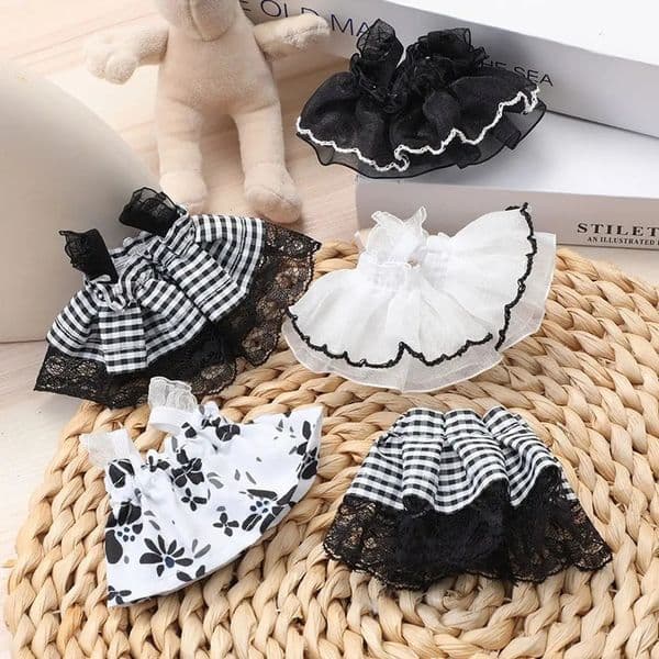 10cm Cotton Doll Lovely Princess Dress Plush Dolls Clothes Accessories Fashion Dresses Skirt Decoration Dolls Accessories 250922BJ