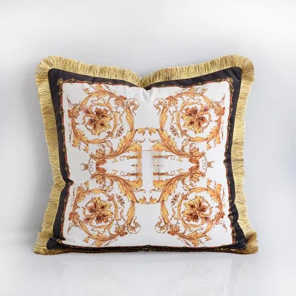 Designer Gold series double-sided printing pillow lisian veet villa living model study room waist cushion