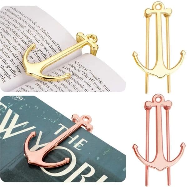 Creative bookmarks Metal Anchor Page Holder Clip For Students Book Read Graduation Gifts School Stationery Office Supplies 241223