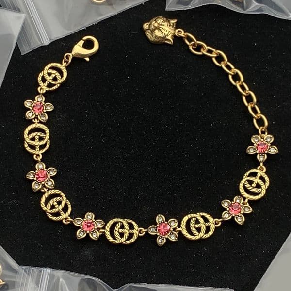 Pearl Chains Multicolored Crystal Bracelets for Men Copper Charm Designer Letter Bracelet Jewelry Women Girl's Birthday Gift Daily Outfit