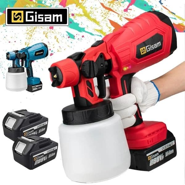 Wireless electric spray gun 1000ML rechargeable battery automatic furniture steel coating for home DIY 240913
