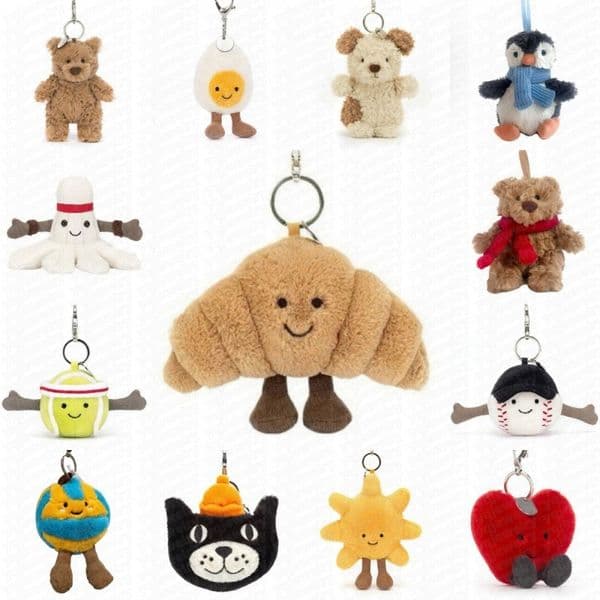 Jelly Cat keychain Cotton Candy Cute Soft Two Tone Keychain Bag Plush cessories Doll Car Pendant Halloween and Christmas Gifts S251103