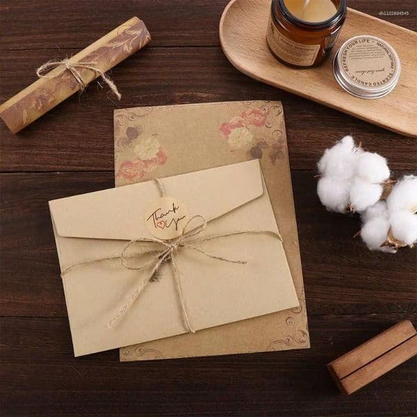 Gift Wrap School Supplies Kraft Paper Letter Old Europe Style Valentine's Day Retro Vintage Envelope Writing Pad