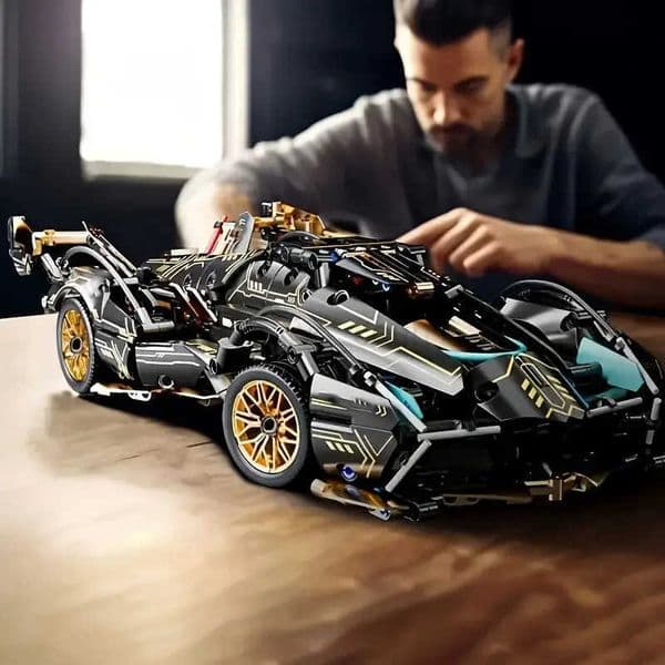 1690 Pieces Green Racing Building Block Toys Abs Materials Manual Toy Building Blocks Assembly Home Furnishings Office Desktop Furnishings M250930