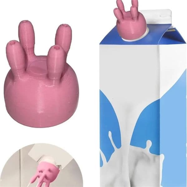 Funny Pouring Milk Bottle Cap Boxed Diverter Reusable Juice Drinking Bottles Pour Spout Covers Kitchen Gadget 250107