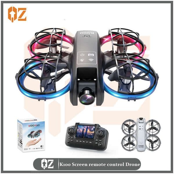 K100mini Drone With Screen Optical Flow Hover Dual Lens HD Aerial Photography Ultra-Long Battery Life Remote Control Aircraft
