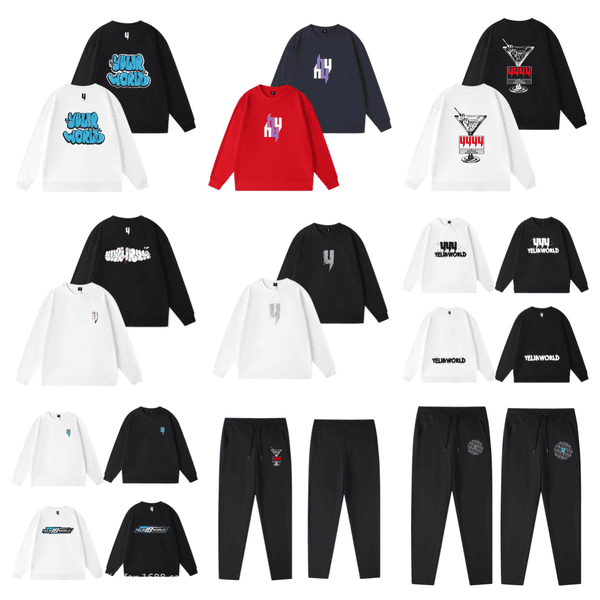 Hoodie Men's Hoodies Round-Neck Street Hip-Hop Design High-End Black Red White Combination Letter Print, Comfortable Cotton Loose Autumn And Winter Long Pants