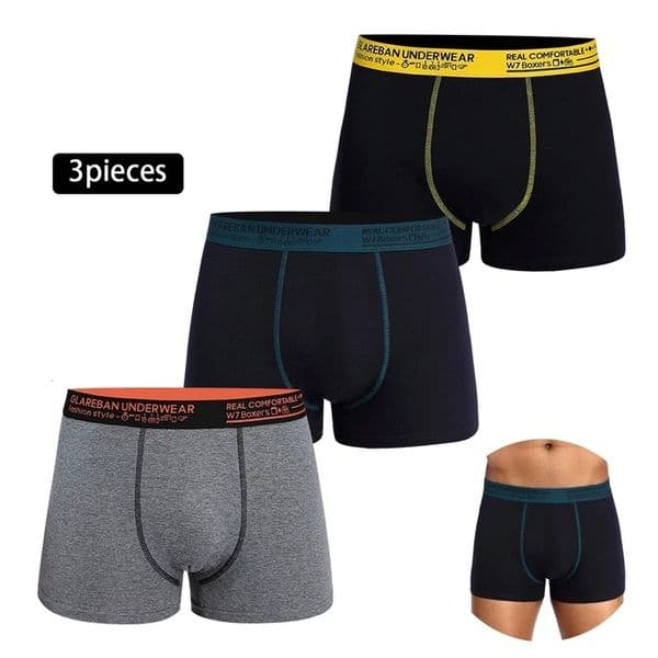 3piece cotton boxing shorts mens underwear suitable for comfortable and sexy 250403wtt