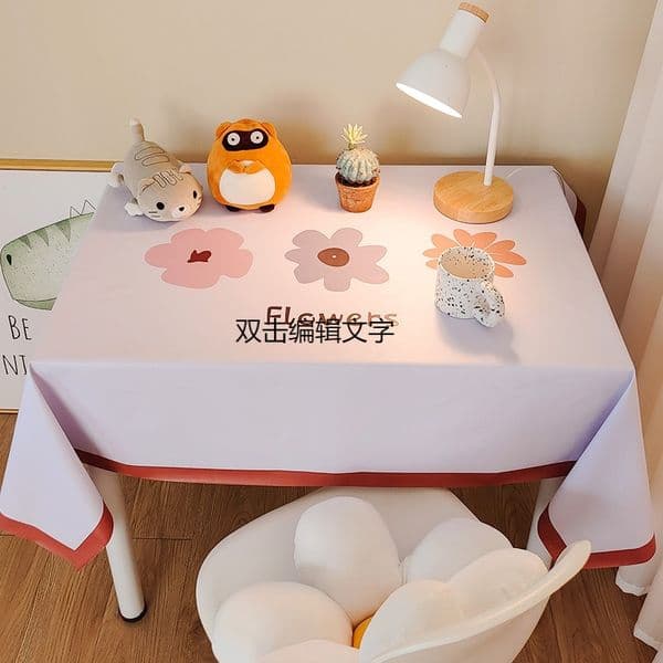 Tablecloth Waterproof and Oil-proof PVC Coffee Table Mat Student Desk Decoration Picnic Stall Cloth ERT4