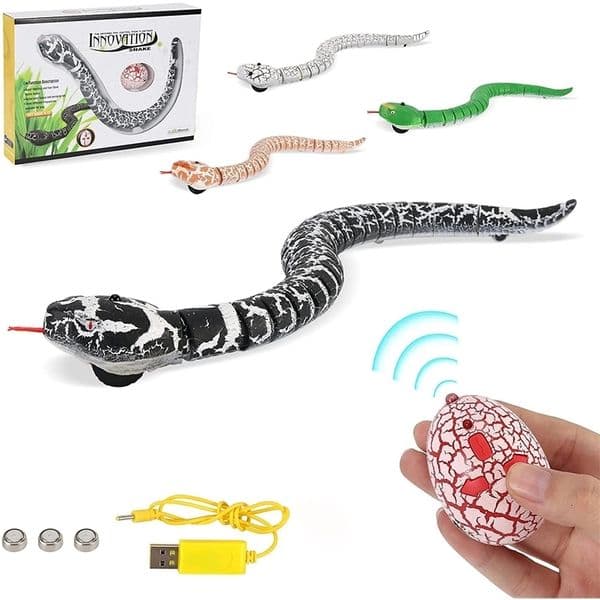 2026 New Real Remote Controlled RC Animal Horror Simulates Venomous Snake Skills Terrifying Prank Toy Halloween Childrens Gift Designer