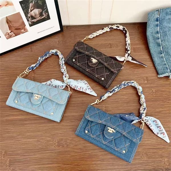 Phone Cases For iPhone 17 Pro Max Cases 16 15promax 13 12 14Plus 14 Women Crossbody Designer Fashion Flip Card Holder Wallet Handbag Phonecase Cover
