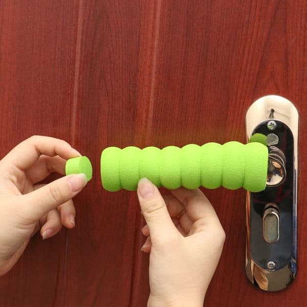 Colorful Soft Foam Elastic Door Handle Cover Doorknob Guard Protector Anti-collision Door Stopper Safety Practical Home Supply 241231