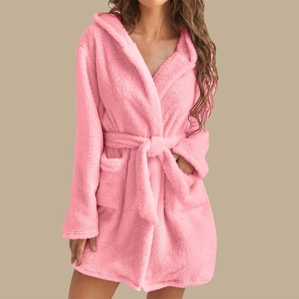 Autumn Winter Home Furnishings Bathrobes Absorbent Bath Towels Comfortable Womens Pajama Coral Fleece Plush Nightgown with Belt 250102BJ