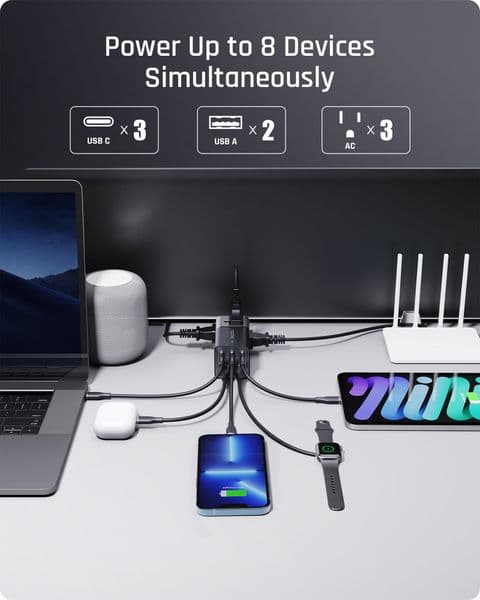 VOLTME 75W Desktop Charger Power Strip Quick Charge USB 2025 Type C Fast Charging Station For Book iPhone Xiaomi iPad Samsung