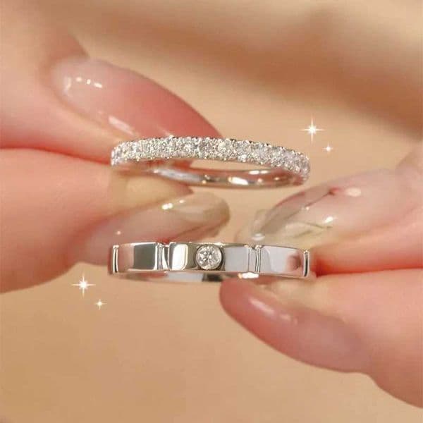 ULLZ falls on the couples ring couples crystal ring anniversary wedding party jewelry gift W250102