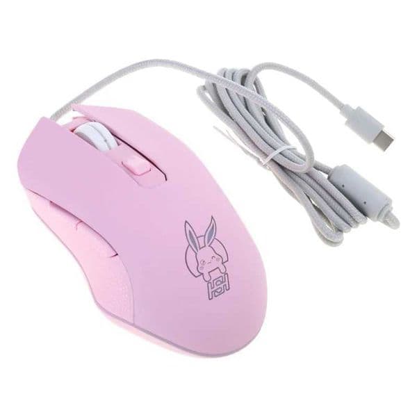 2400DPI laptop mouse PC computer replacement USB C gaming mouse with LED backlight C-type mouse durable pink M250102