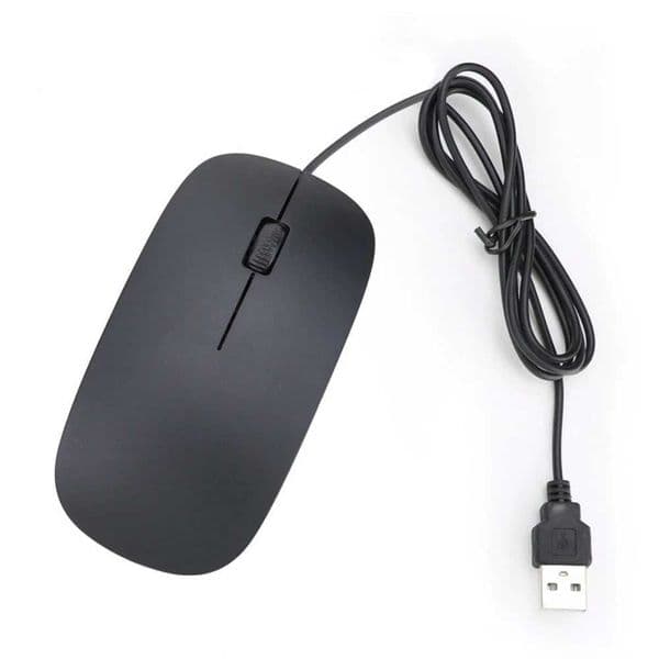 Wired USB Optical Mouse for PC Laptop Computer Scroll Wheel Mice Black M250102