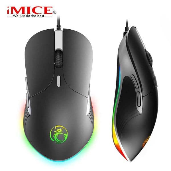 High Quality Wired gaming mouse e-sports chicken eating glowing color RGB programmable 6D mouse X6 Z250102