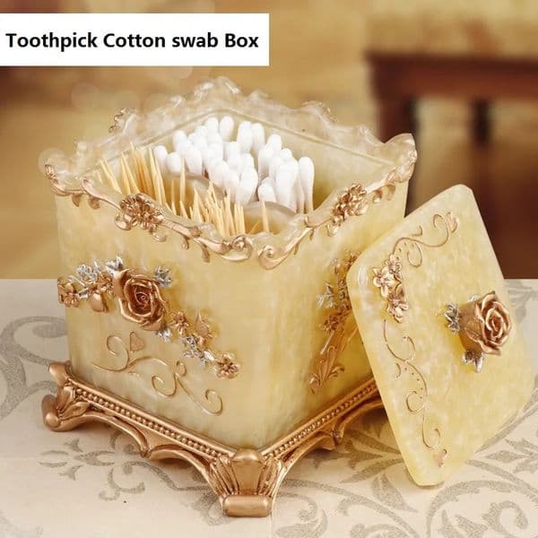 European style Toothpick Holder Container Household Table Toothpick Storage Box Toothpick Dispenser 241231
